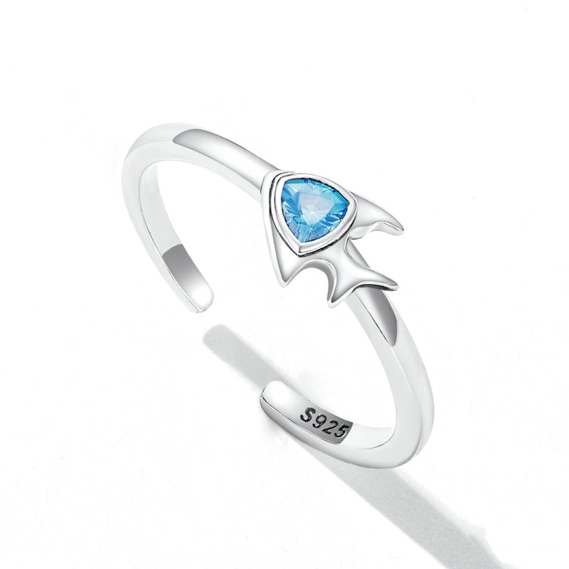 Blauwe Vis Ring