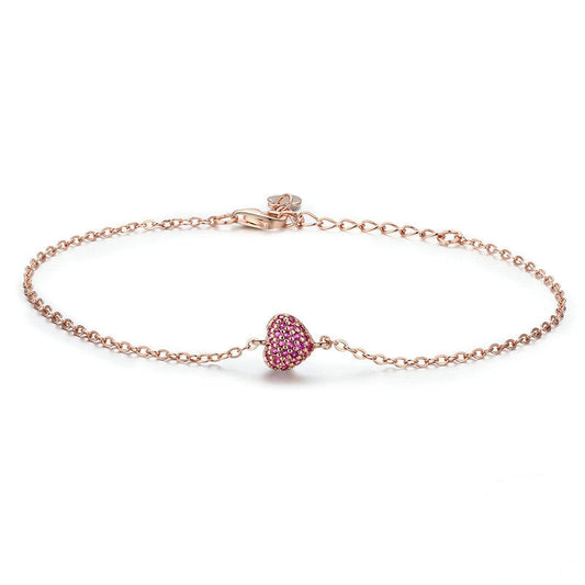 Roze hart armband