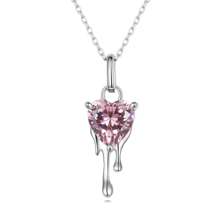 Roze Hart Ketting