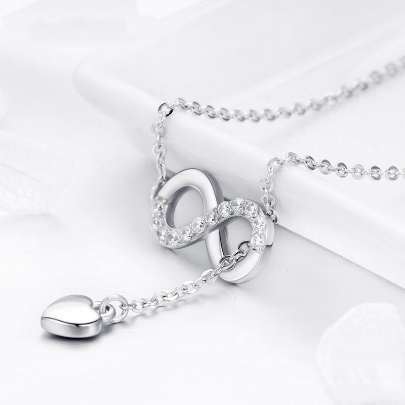 Infinity hart hanger ketting