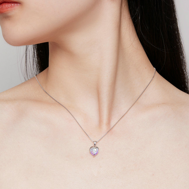 Roze Hart Ketting