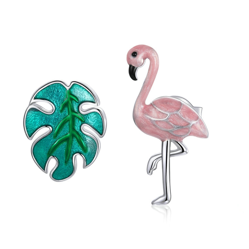 Tropische Flamingo oorbellen