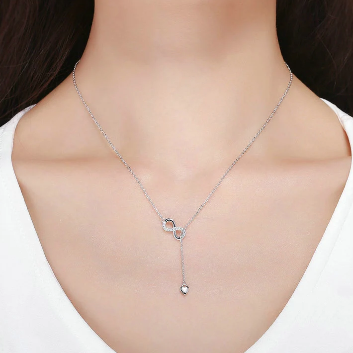 Infinity hart hanger ketting