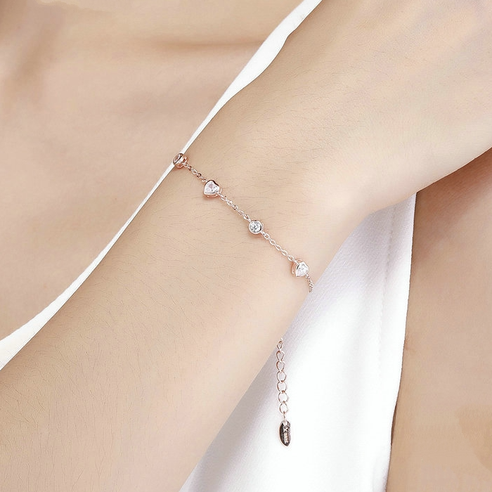 Glanzende Harten Armband