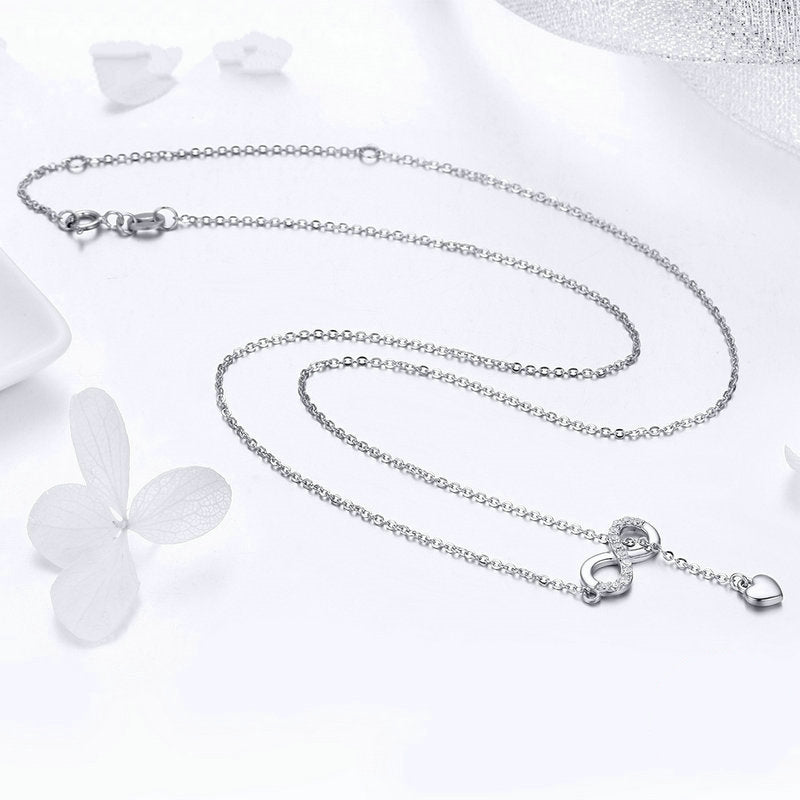 Infinity hart hanger ketting