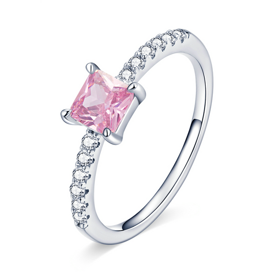 Roze stenen ring